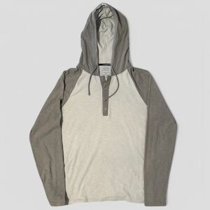 Oakley Men’s Henley Pullover Hoodie Gray Long Sleeve Sweater Size L